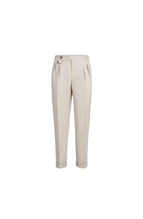 Brunello Cucinelli Trousers with double pleats and tabs in Buff at Nordstrom, Size 58 It