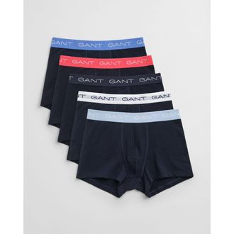 GANT Mens Gant 5 Pack Trunks in Blue
