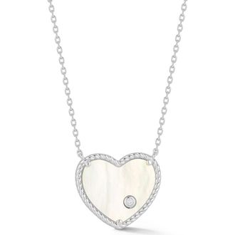 Glaze Jewelry Heart Pendant Necklace in Silver at Nordstrom Rack
