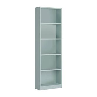 Dmora Librer&iacute;a efecto madera verde agua 52x25h180 cm