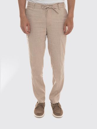 HUGO BOSS Pantaloni chino in misto lino con coulisse