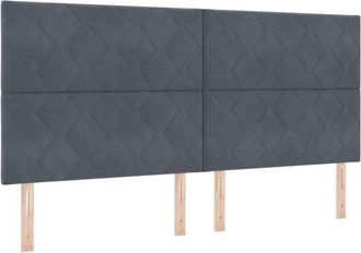 vidaXL Vidaxl - Cama Tipo Box Spring Gris Oscuro 200 X 200 Cm Terciopelo