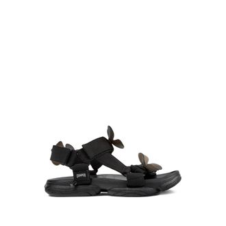 Camper Flat Sandals, female, Black, Size: 10 US Touch Strap