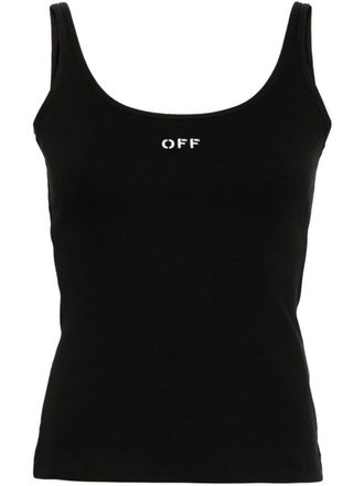 Off-white Off Stamp Rib Tank Top Black White