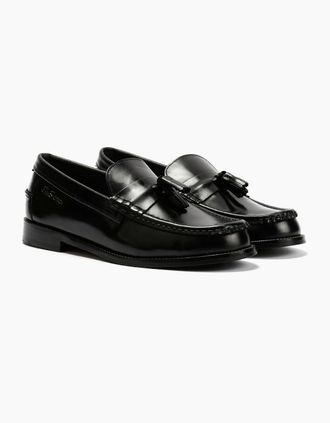 Ben Sherman Mens Ben Sherman Sid Brush Off Leather Mens Black Tassel Loafers - Size: 11