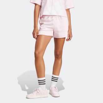 adidas Shorts ADIDAS SPORTSWEAR W SL FC SHO, Damen, Gr. XXL, N-Gr, pink (clear pink, wei&szlig;), Obermaterial: 70% Baumwolle, 30% Polyester, Hosen Shorts