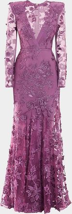 Zhivago Poetry Remains Embroidered Mermaid Gown