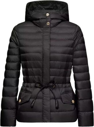 Moncler Raies Korte Donsjack met Capuchon - Dames - Gewatteerde jassen - Zwart - L - Jassen