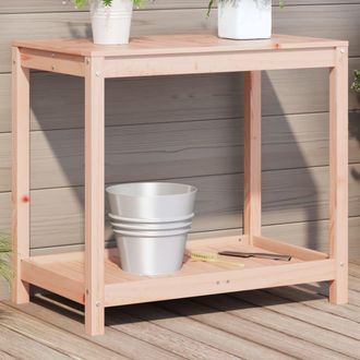 vidaXL Mesa De Plantaci&oacute;n Y Estante Madera Maciza Douglas 82,5x50x75cm Vidaxl
