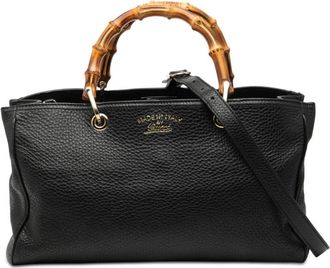 Gucci Pre-owned Gucci Medium Calfskin Bamboo Shopper Satchel Ladies PIXXJPLXW214ELXC