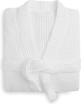 Parachute Gender Inclusive Waffle Knit Cotton Robe in White at Nordstrom, Size X-Large