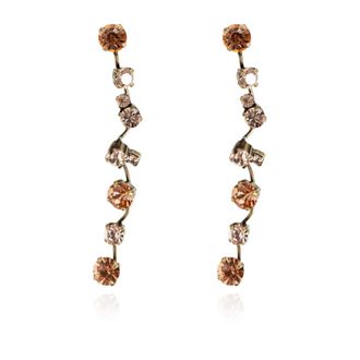 Forte_Forte Kristallen Oorbellen - Loto - Dames - Oorbellen - Roze - ONE Size - Accessoires