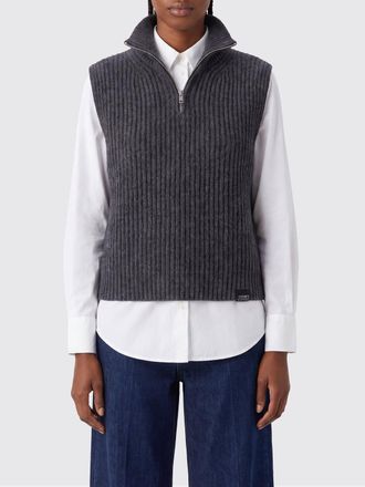 Maison Margiela Ribbed Wool-Blend Knit Turtleneck Vest with Zip