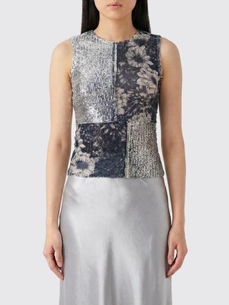 Maison Margiela Top floreale con paillettes patchwork