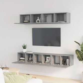 Berkfield Home Classic 5 Piece TV Cabinet Set Grey Sonoma Engineered Wood