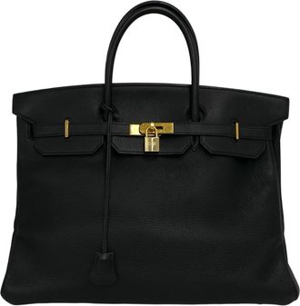 Herm&egrave;s Black Ardennes Leather Handbag Tote Bag (Pre-Owned)