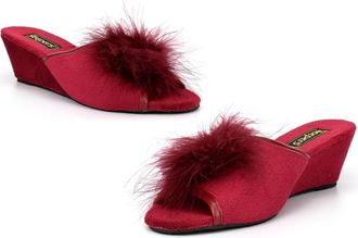 Generic Ladies Mule Slippers Size 6 Womens Wedge Heel Slipper Size 8 Womens Mule Slippers Ladies Slip On Slipper Slip On Lightweight Wedge Heels Sizes 3-8 Bur