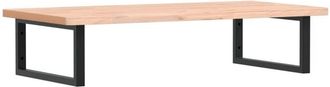 vidaXL Basin Shelf Wall Mounted Steel and Solid Wood Beech Vidaxl