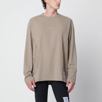 SATISFY T-shirt a maniche lunghe FuzzFleece Octa beige
