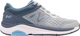 New Balance Womens 847 V4 Walking Shoes In White/grey
