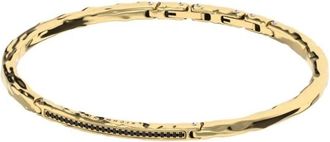 John Richmond Rigide armband met gehamerd oppervlak en lichtgevende details - Dames - Armbanden - Geel - ONE Size - Accessoires