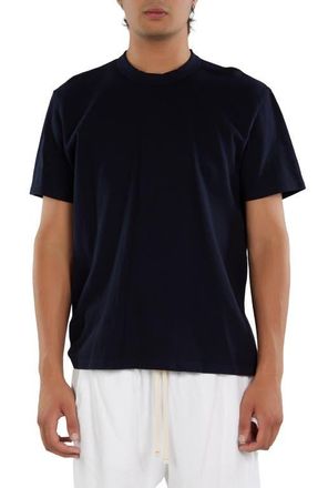 Les Tien Pique Binded Neck Tee in Navy at Nordstrom, Size Xx-Large