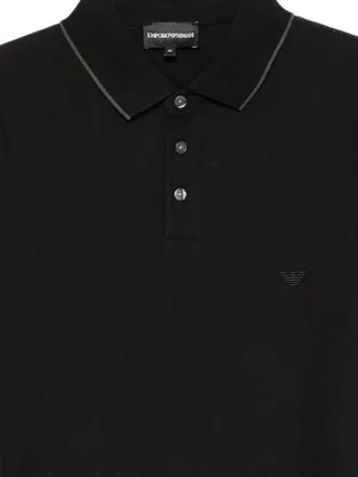 Emporio Armani Cotton Piqu&eacute; Polo Polo Shirt - Black