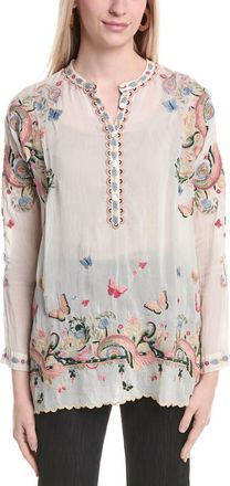 Johnny Was Womens Sami Tunic Top In White