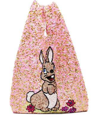 Ashish sequin-embellished tote bag - women - Cotton/Polyester - One Size - Pink