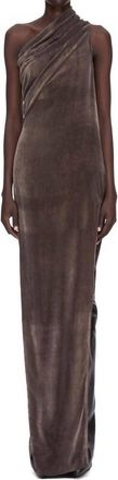 Rick Owens Abito - Athena Arrowhead Gown In Darkdust