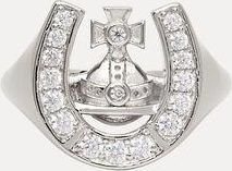 Vivienne Westwood Mare Ring Stainless Steel Silverwhitecz XXL Unisex