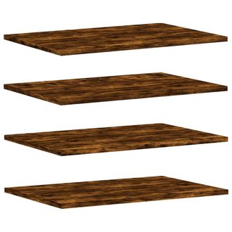 vidaXL Estantes Pared 4 Uds Madera Ingenier&iacute;a Roble Humo 60x40x1,5 Cm Vidaxl