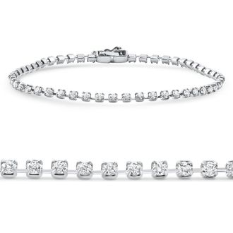 Pompeii3 Platinum 2Ct Diamond Tennis Bracelet 7 Lab Grown Size: Medium