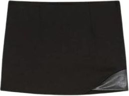 Patrizia Pepe Viscose Minirok met geplooide details - Dames - Korte rokken - Zwart - S - Rokken