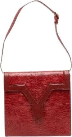 Saint Laurent Pre-owned Shoulder Bags, female, Red, Size: ONE SIZE Pre-owned Leather Shoulder Bag