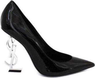 Saint Laurent Black Patent Opyum Heeled Pumps Size 37.5