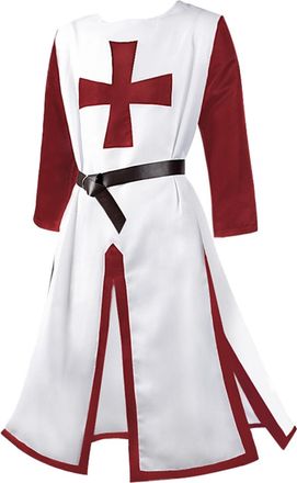 Generic Medieval Clothing Men Pants Medieval Waist Cincher Mens Split Hem Tunic Costume for Halloween Festivities Cosplays Costumes Anime (D, XXXL)