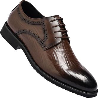 Generic Mens Oxford Leather Shoes Business Dress Commuter Gentleman Style Suit Compatible Footwear for Office Work and Formal Occasions(Brown,8.5)