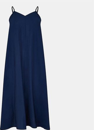 Vero Moda Womens Josie Spaghetti Strap Midi Slip Dress - Navy - Size: 10