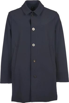 Roberto Ricci Design Blauwe Trenchcoat met Waterdichte en Ademende Stof - Heren - Mantel - Blauw - 2XL - Jassen