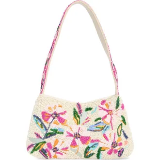 Jessica McClintock Juniper Beaded Shoulder Bag in Multi Floral at Nordstrom Rack
