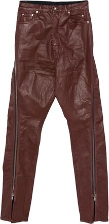 Rick Owens Jeans con zip - Rosso
