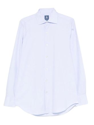 Finamore buttoned shirt - men - Cotton - L - Blue