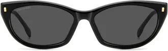 Dsquared2 Sunglasses D2 0209/G/S 807 Ir Black/Smoky Gray Women