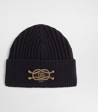 Dolce & Gabbana Rib-knit Hat - Man Hats And Gloves Blue Tgu