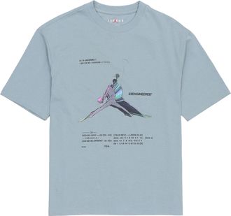 Nike Jordan Air Jordan 23 Engineered Casual Breathable Large Logo Printing Solid Color Round Neck Short Sleeve Gray DO8895-041
