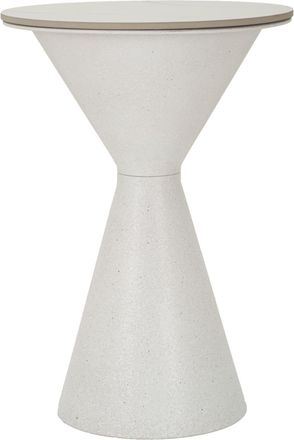 Mauro Ferretti Mesa de centro de metal blanca cm ø 44,5x63