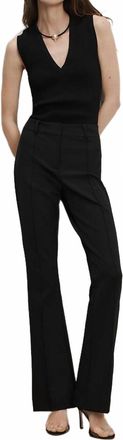 Veronica Beard Hibiscus Slim-Flare Pants In Black