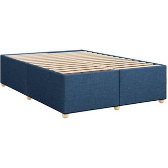 vidaXL Cama Sin Colch&oacute;n Tela Azul 160x200 Cm Vidaxl