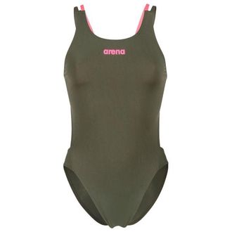 Arena Swimsuit Tech Multi Solid Badeanzug f&uuml;r Damen | oliv